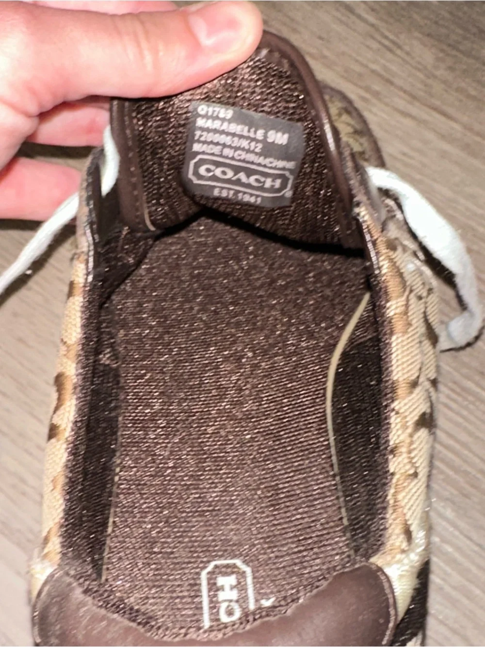 Coach Brown & Cream Signature Logo Sneakers